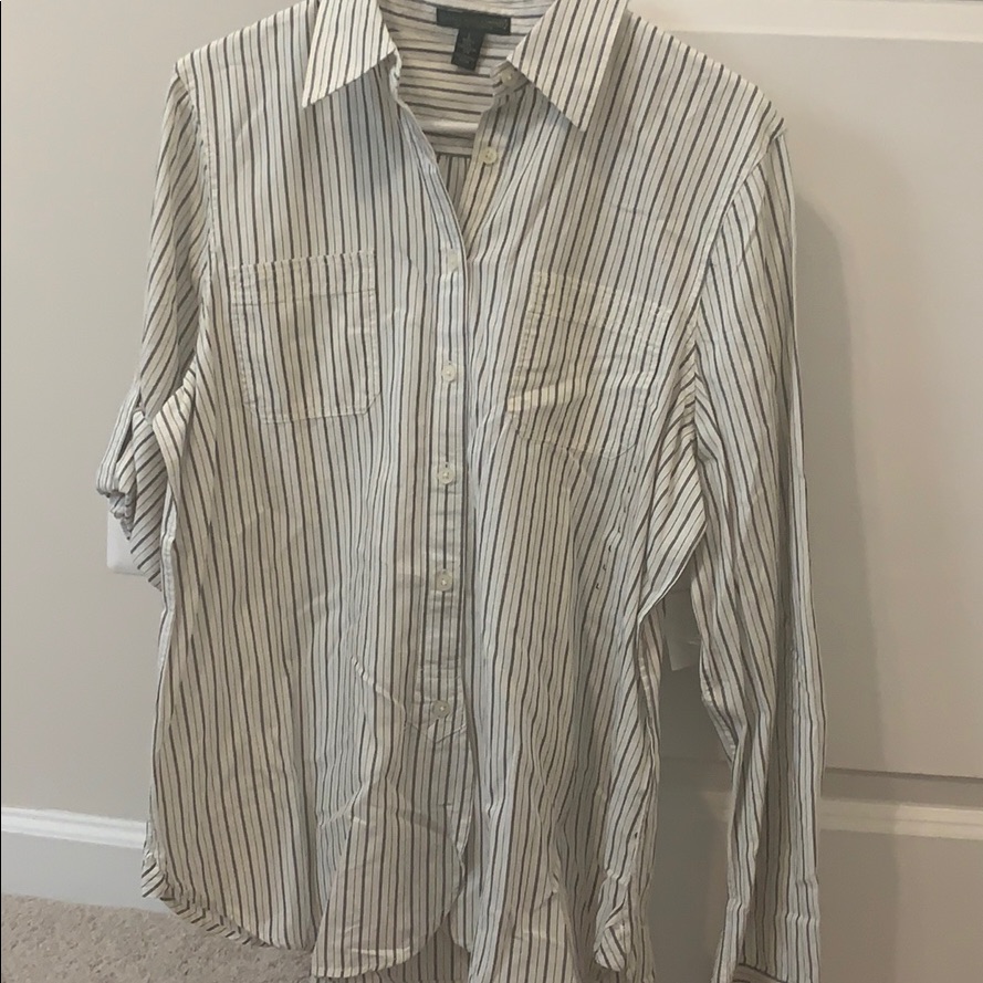 Vertical Striped Button Down